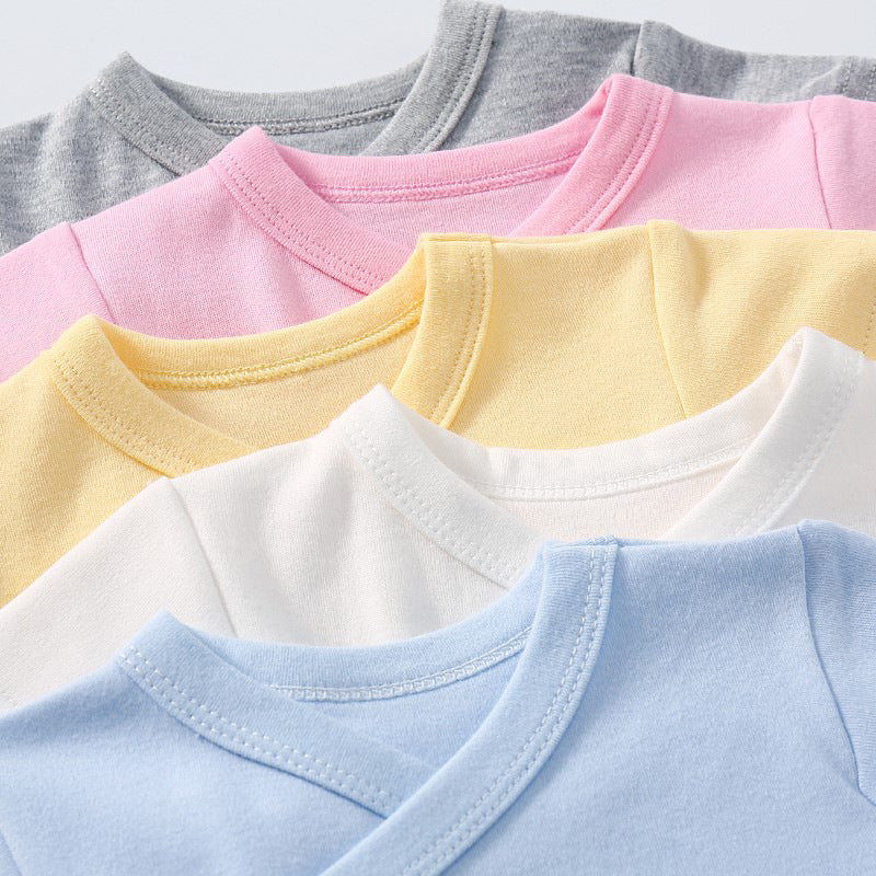 Short-Sleeve Side Snap 100% Cotton Bodysuit (Dim Sum)