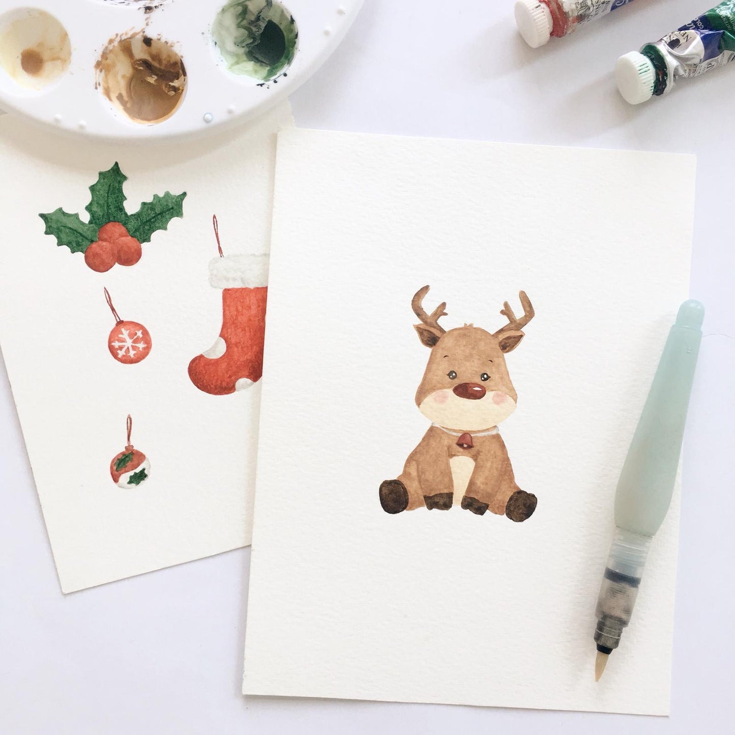 Rudolph the Reindeer Mini Shoes (Watercolour Friends Collection)