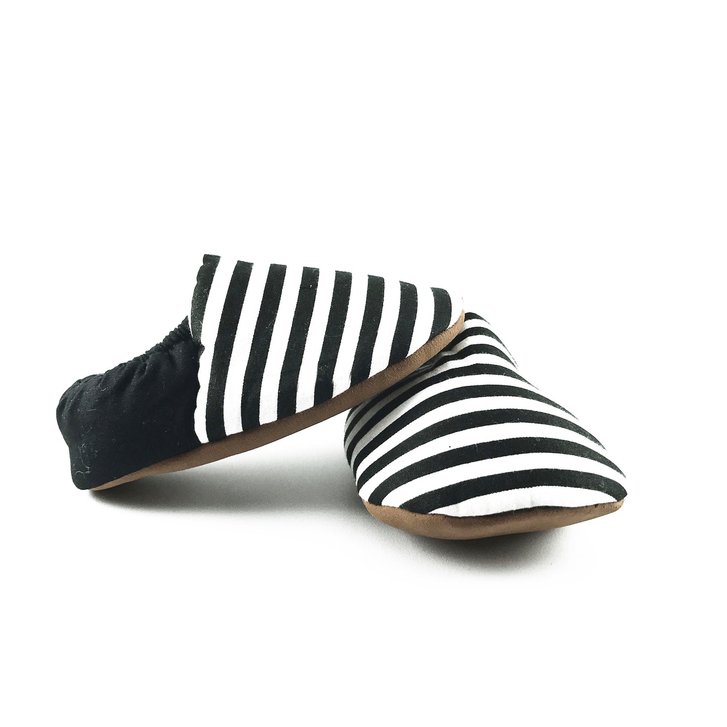 Black and White Stripes Mini Shoes